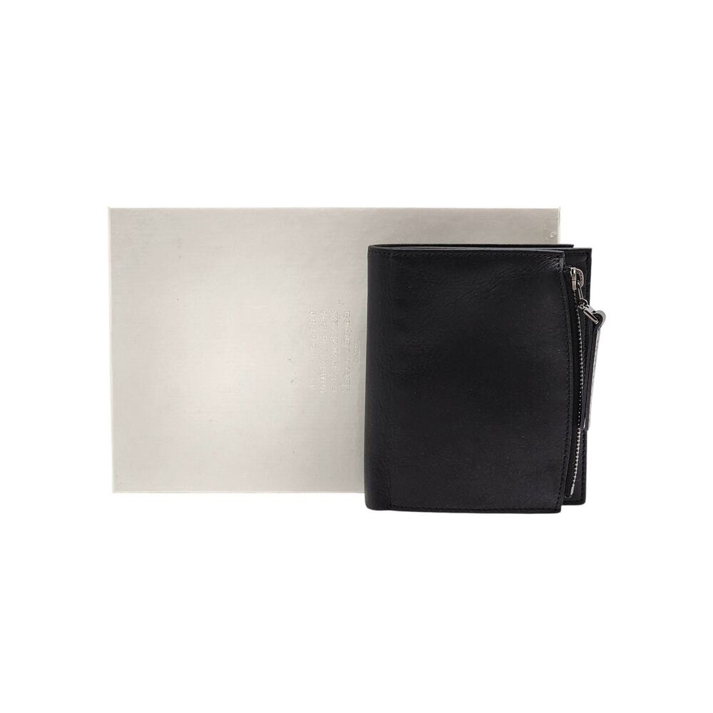 Maison Margiela Line 11 Leather Bifold Wallet Black - New